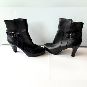 Nine West Black Leather Booties